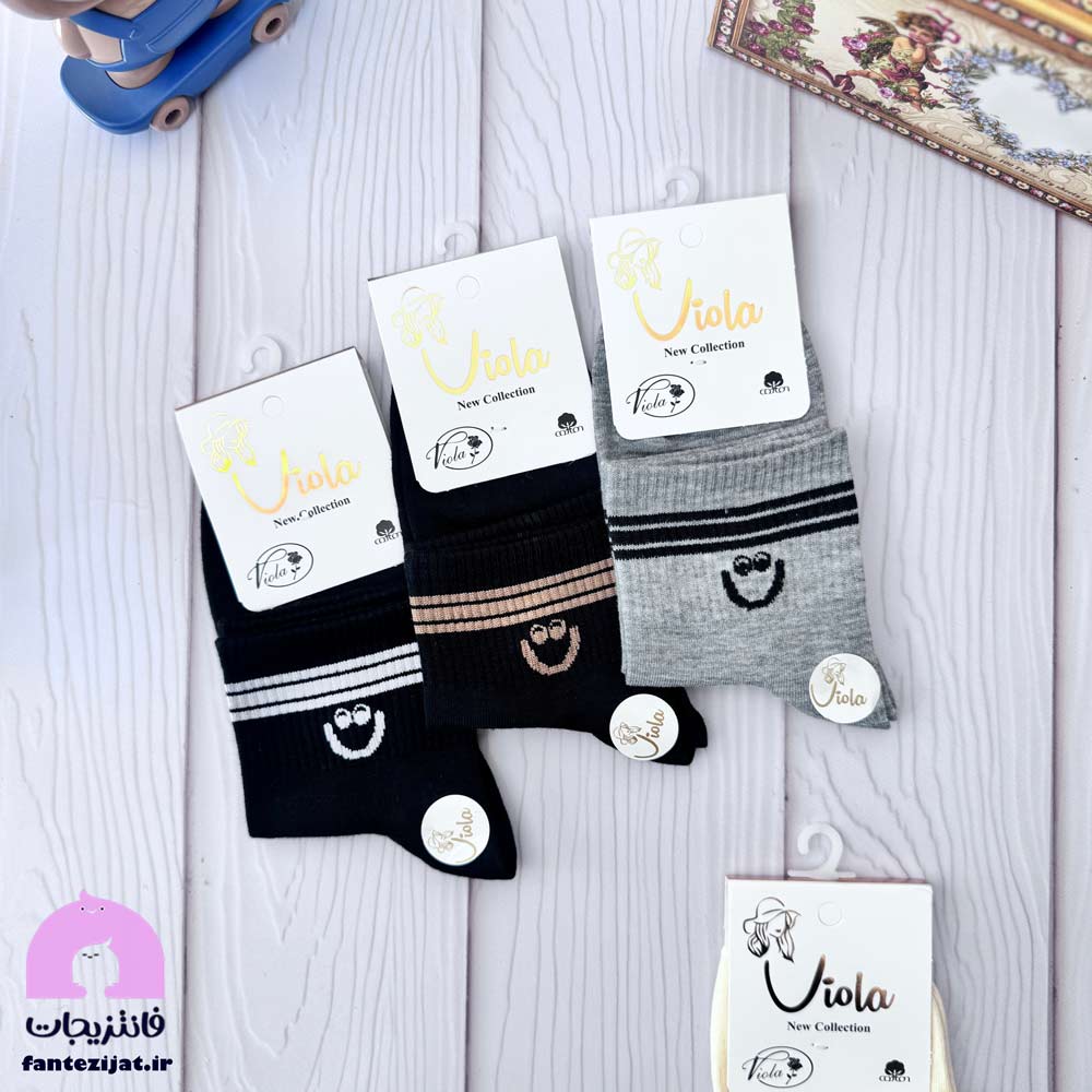 IMG_8262 جوراب نیمساق طرح لبخند ویولا