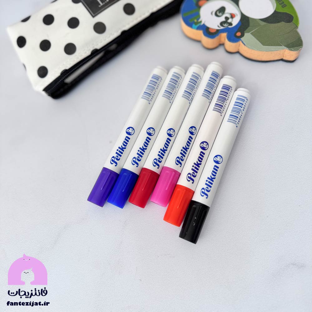 ماژیک وایت برد رنگی سر گرد پلیکان